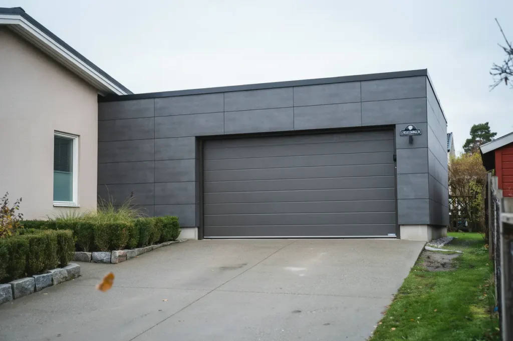 oml ggning av skivt ckning p garage i gamla enskede